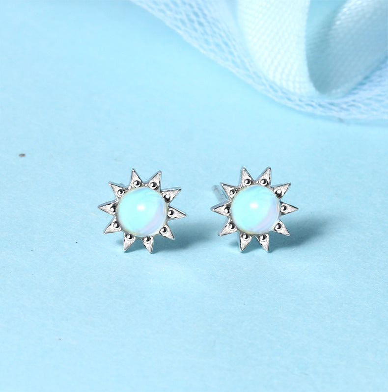 Blooming Grace Natural Stone Flower Studs-Bijou Crush