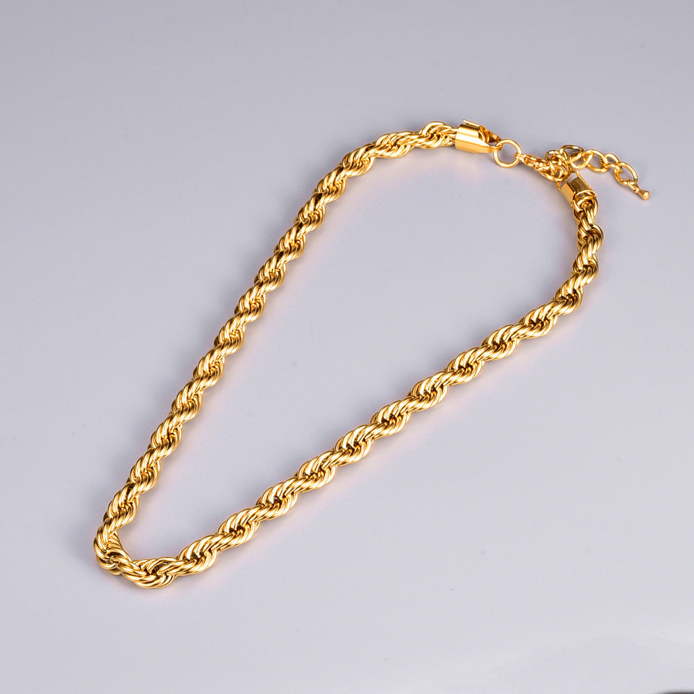 Shiny Shell Inlaid Gold Necklace-Bijou Crush