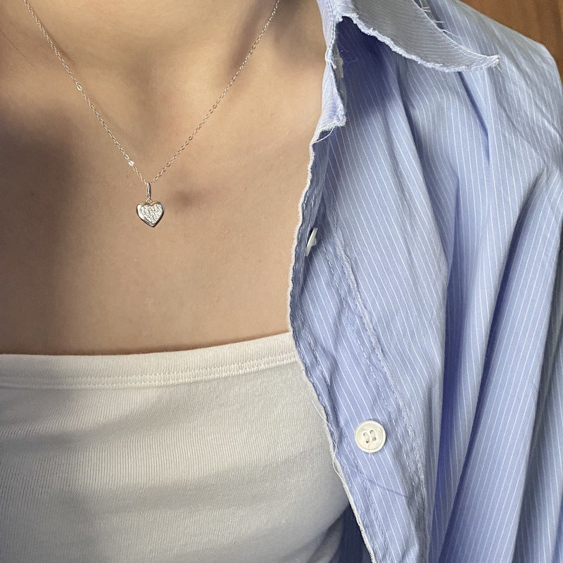 925 Sterling Silver Heart Pendant Necklace-Bijou Crush