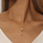 Sterling Silver Clouds Star Water Droplets Pendant Necklace-Bijou Crush