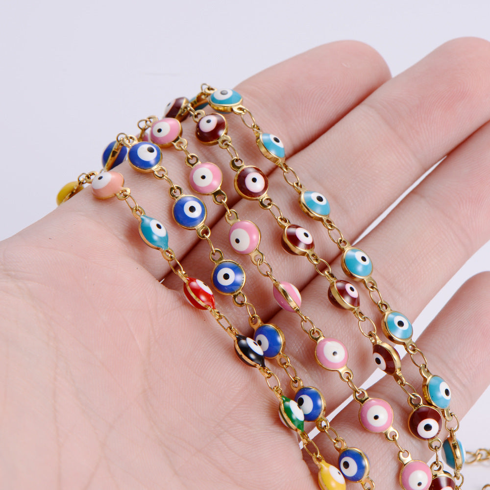 Ethnic Style Devil's Eye 304 Stainless Steel 18K Gold Plated No Inlaid Bracelets-Bijou Crush