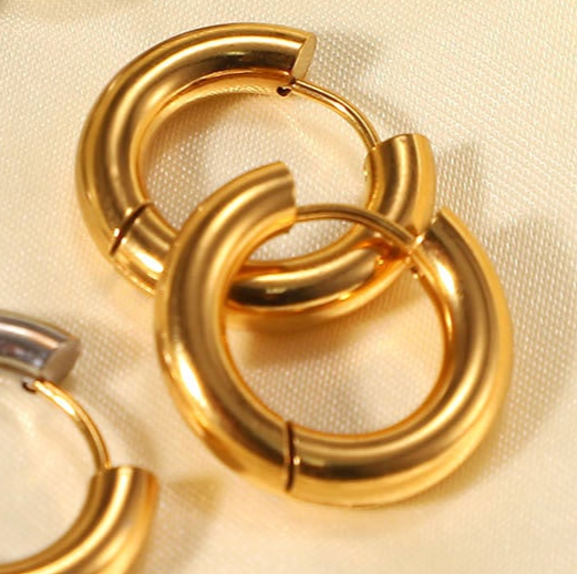 Classic Two-Tone Hoop Earrings – Everyday Shine-Bijou Crush