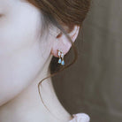 Raindrop Glam Earrings – 925 Sterling Silver with Rhinestone Water Droplets-Bijou Crush