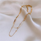 Stacked U-Shaped Necklace – Sleek Titanium Steel Drip-Bijou Crush