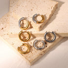 Classic Two-Tone Hoop Earrings – Everyday Shine-Bijou Crush