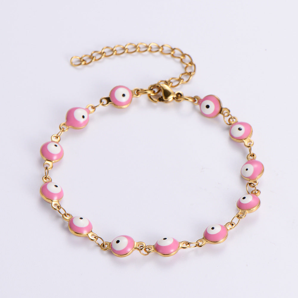 Ethnic Style Devil's Eye 304 Stainless Steel 18K Gold Plated No Inlaid Bracelets-Bijou Crush