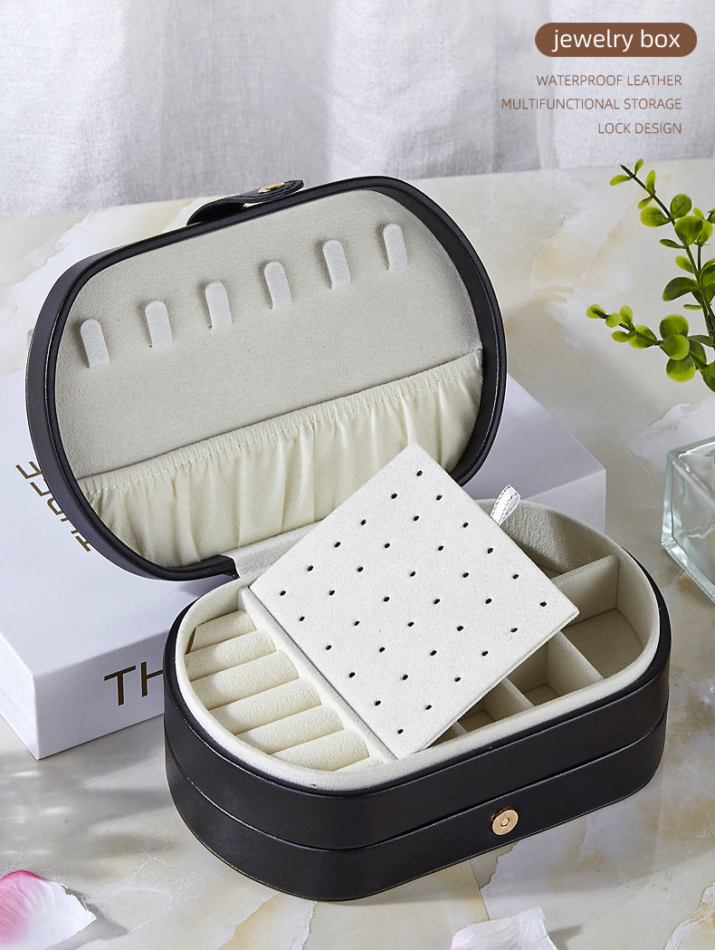 Retro Solid Color Pu Leather Jewelry Boxes-Bijou Crush