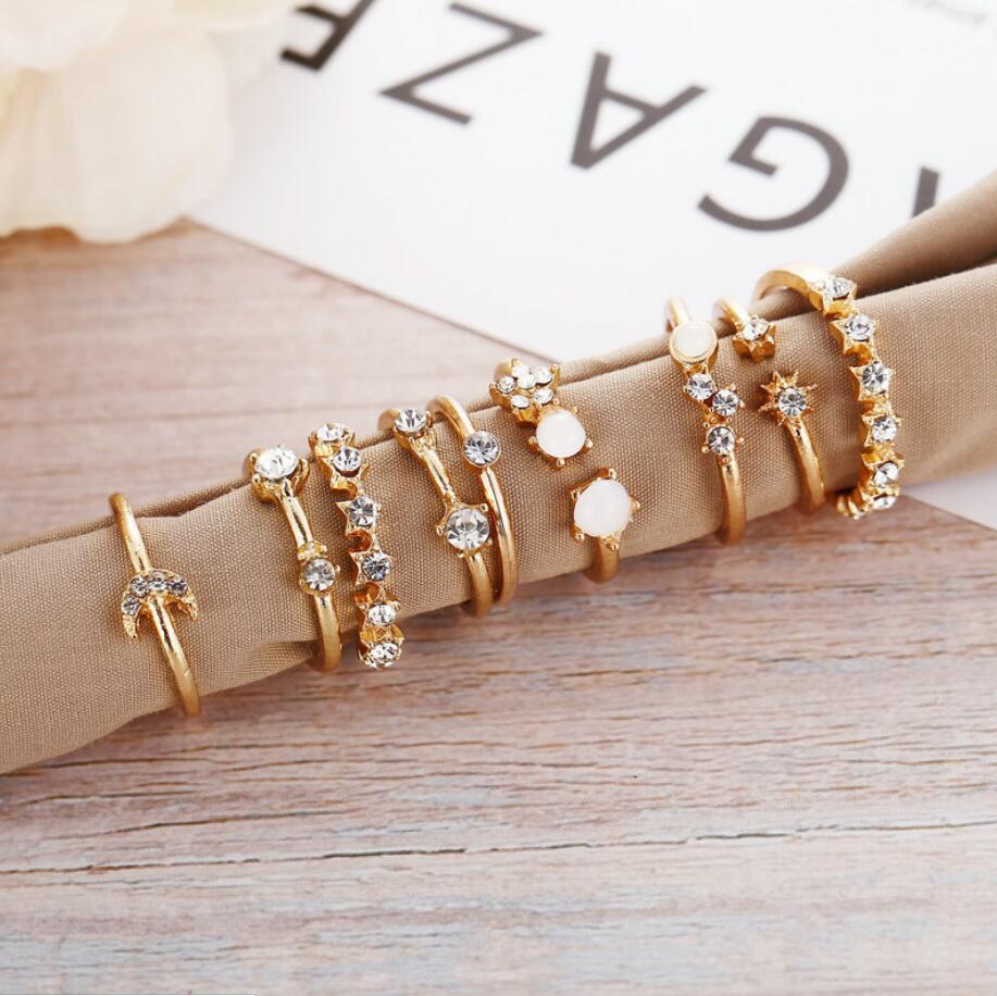 Simple Style Geometric Alloy Plating Rhinestones Women's Ring-Bijou Crush