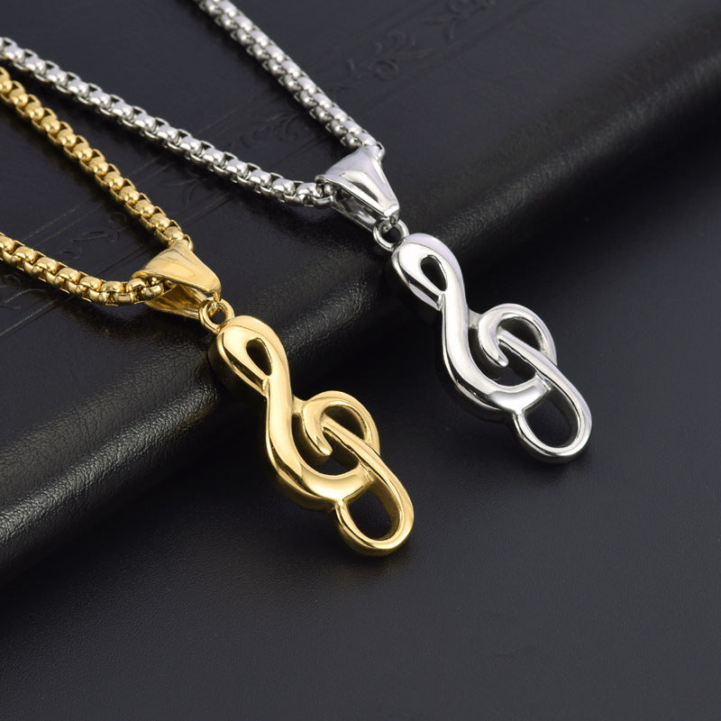 Fashion Notes Stainless Steel Polishing Pendant Necklace-Bijou Crush
