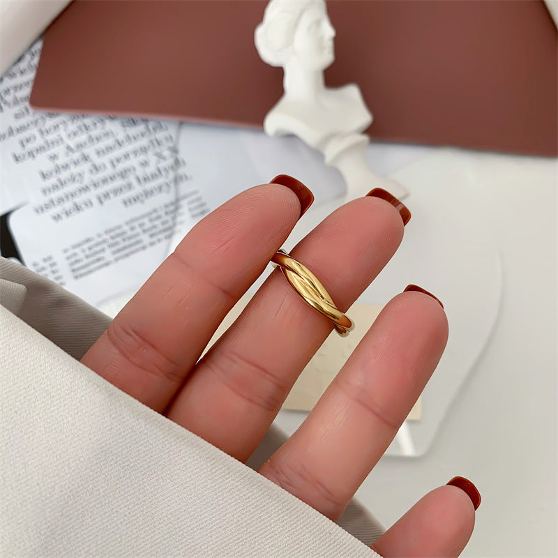 Casual Classic Style Geometric Titanium Steel Rings – Effortless Chic-Bijou Crush