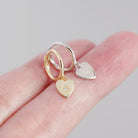 Sterling Silver Gem Heart Earrings-Bijou Crush