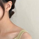 Sterling Silver Dewdrop Ear Studs-Bijou Crush