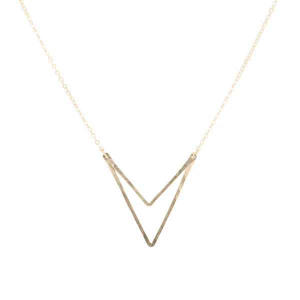 Sari Double Triangle Necklace-Bijou Crush