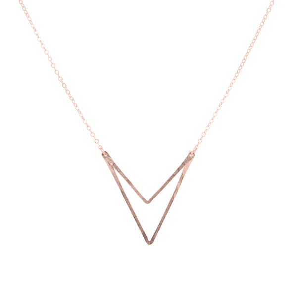 Sari Double Triangle Necklace-Bijou Crush