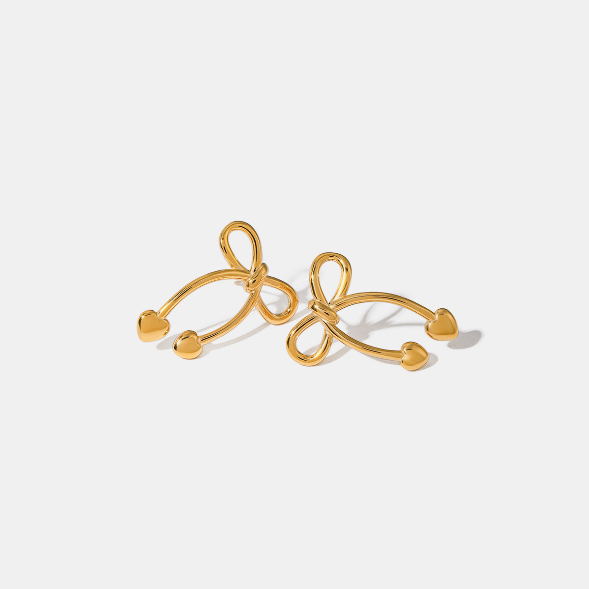 Stainless Steel Bow Earrings-Bijou Crush