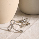 Stainless Steel Bow Earrings-Bijou Crush
