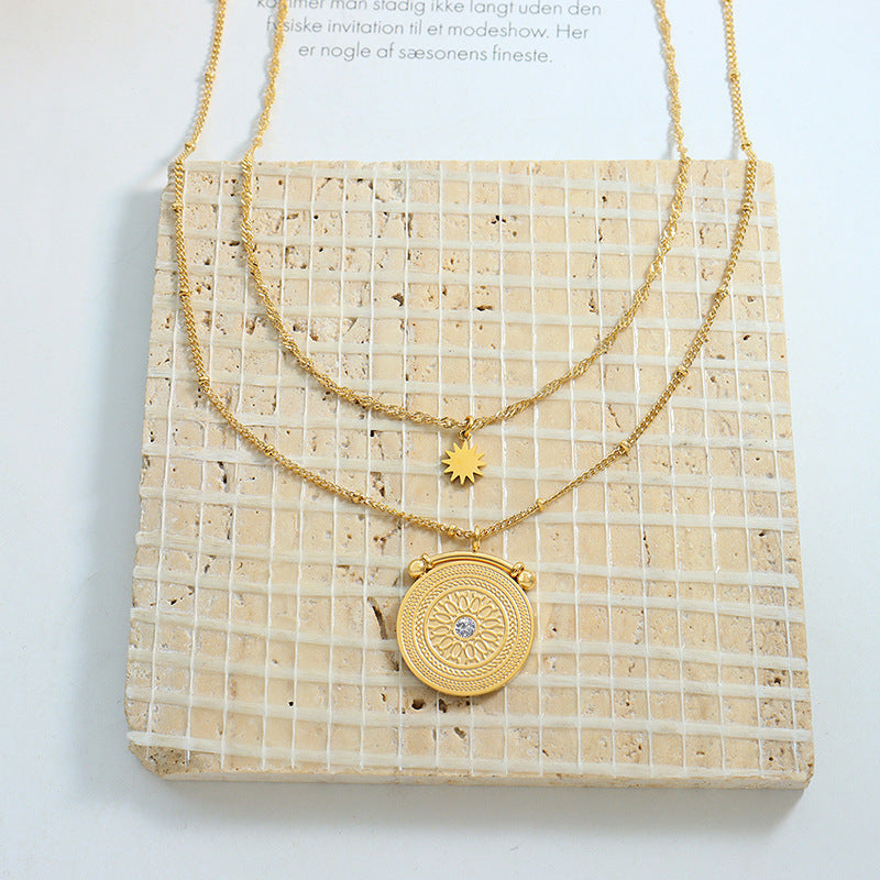 Stainless Steel Double-Layered Necklace-Bijou Crush