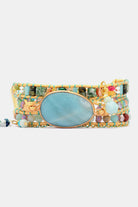 Handmade Natural Stone Beaded Triple Layer Bracelet-Bijou Crush