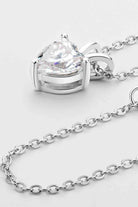1 Carat Moissanite Heart-Shaped Pendant Necklace-Bijou Crush