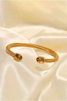 Stainless Steel Twisted C-Shaped Bracelet-Bijou Crush