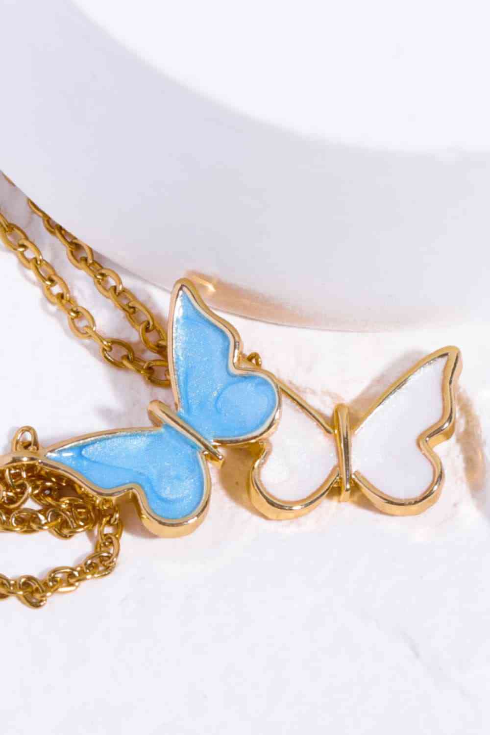 Butterfly Pendant Copper 14K Gold-Plated Necklace-Bijou Crush