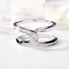 Twisted Inlaid Zircon Double-layered Ring-Bijou Crush
