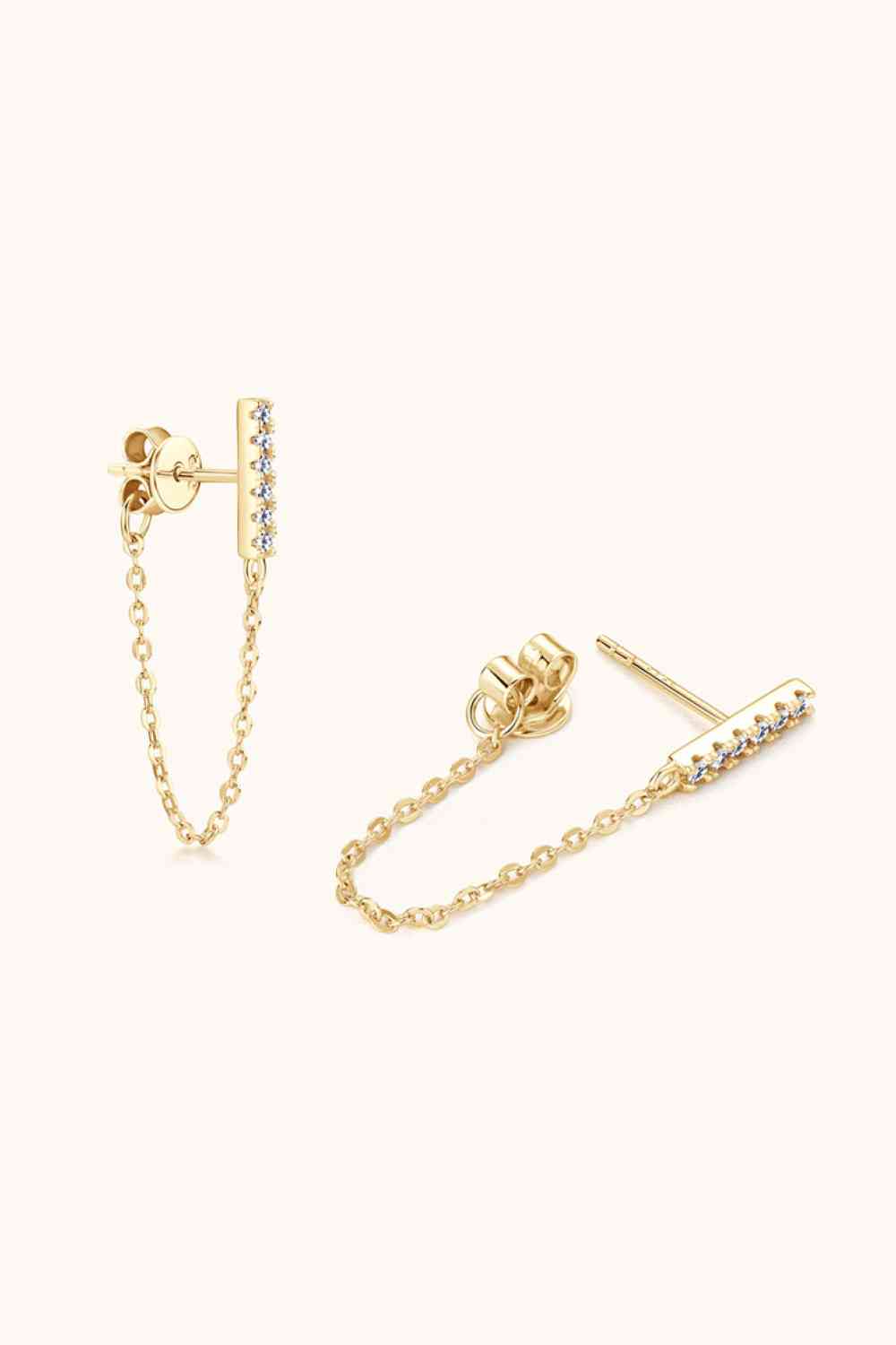 Moissanite 925 Sterling Silver Connected Earrings-Bijou Crush