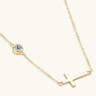 Cross 925 Sterling Silver Moissanite Necklace-Bijou Crush