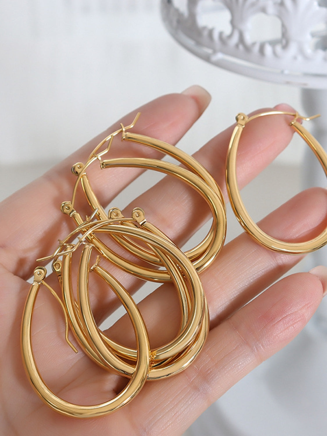 18K Gold-Plated Titanium Steel Earrings-Bijou Crush