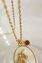 Flower Shell Pendant Copper Necklace-Bijou Crush