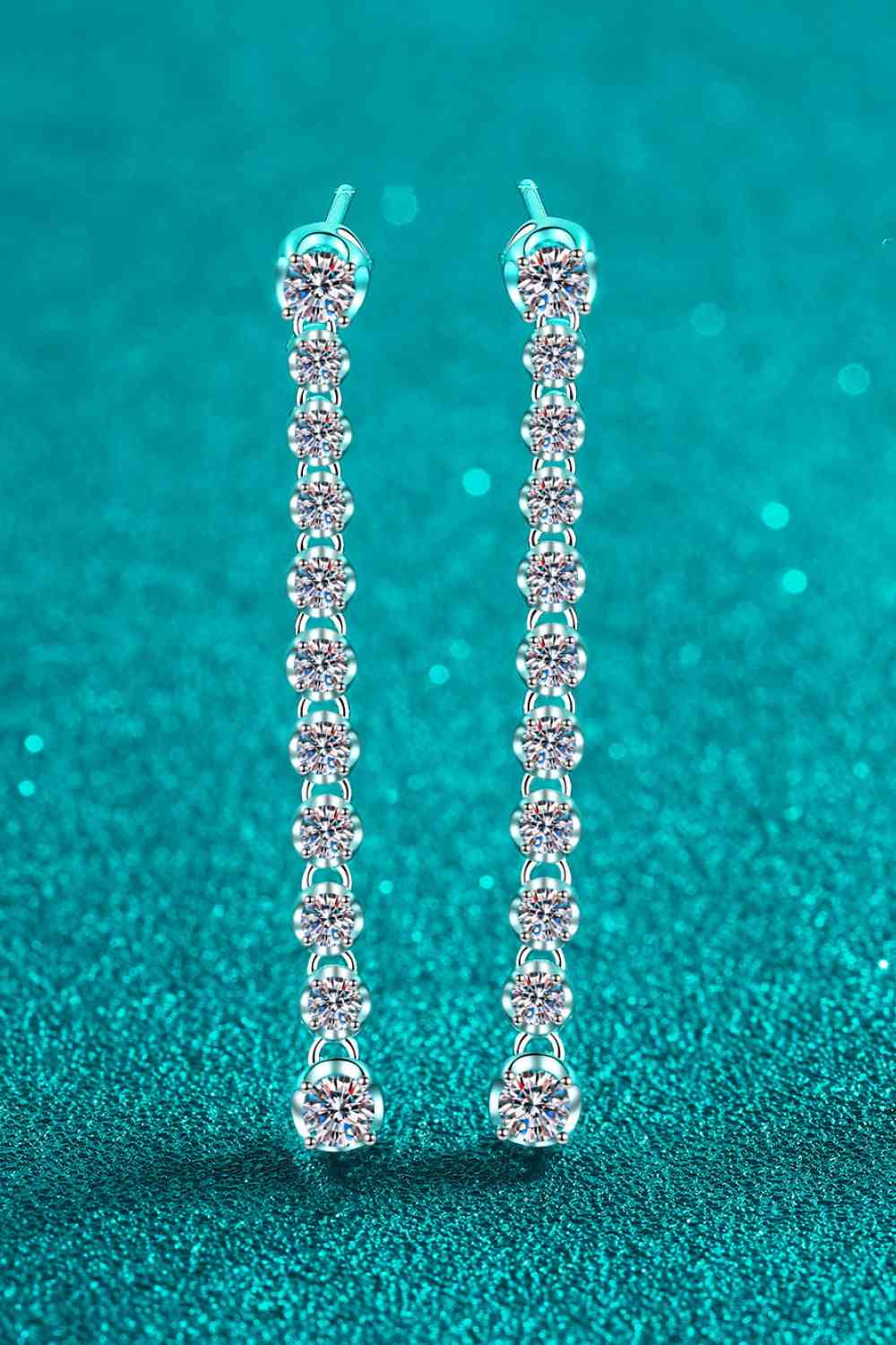 Adored 1.18 Carat Moissanite Long Earrings-Bijou Crush