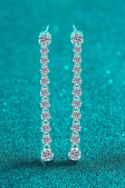 Adored 1.18 Carat Moissanite Long Earrings-Bijou Crush