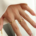 Titanium Steel Gold-Plated Adjustable Ring-Bijou Crush