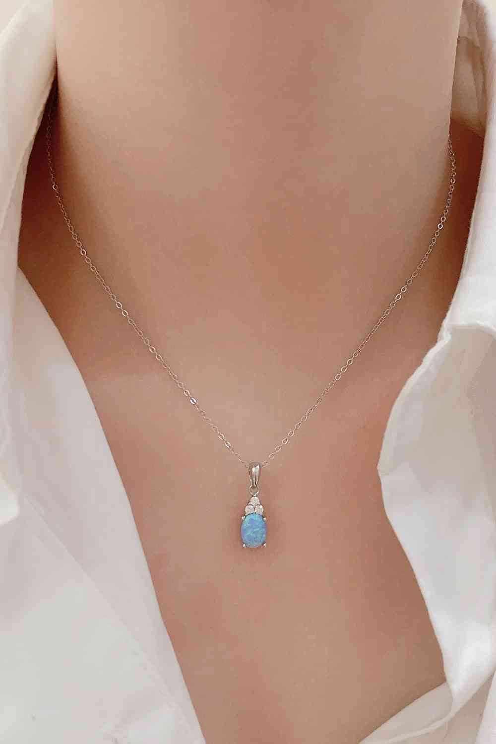 Find Your Center Opal Pendant Necklace-Bijou Crush