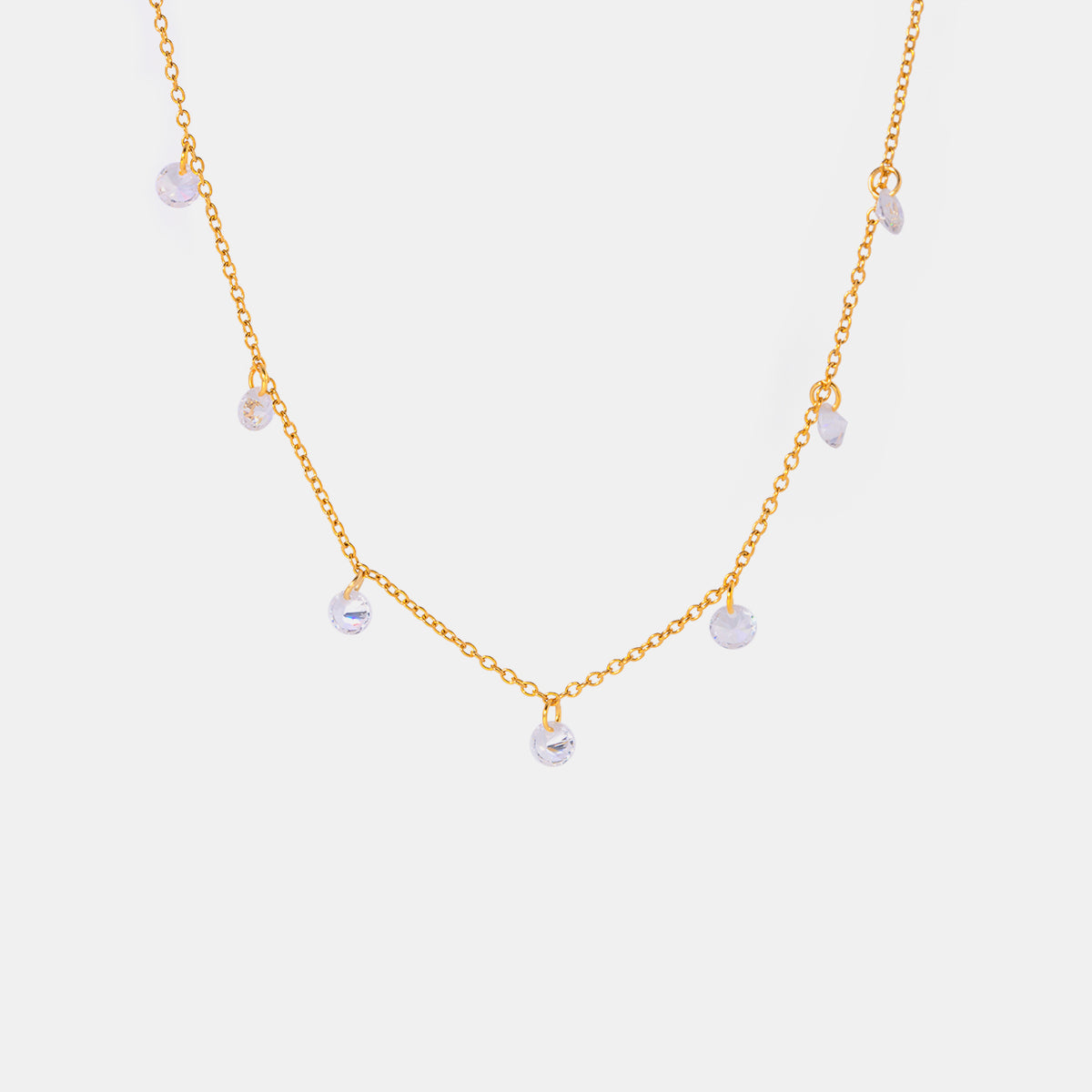 Stainless Steel Rhinestone Pendant Necklace-Bijou Crush