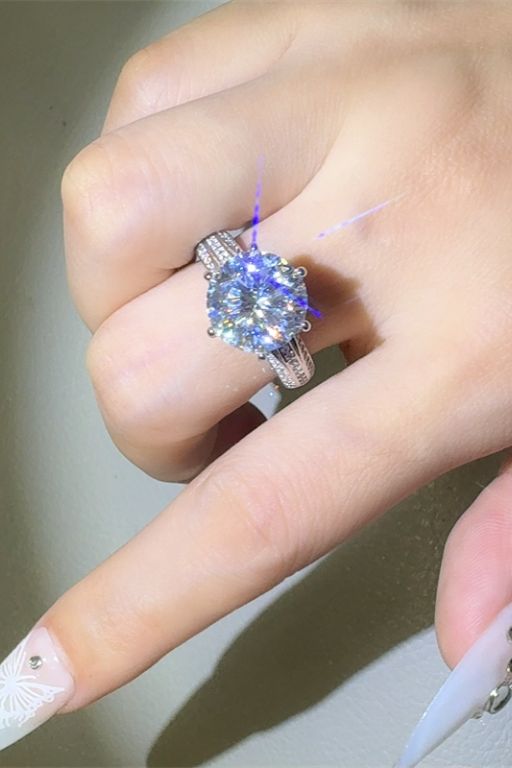 5 Carat Moissanite 925 Sterling Silver Ring-Bijou Crush