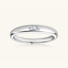 925 Sterling Silver Inlaid Moissanite Ring-Bijou Crush