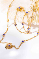 Moon & Star Shape Zircon Pendant Necklace-Bijou Crush