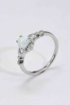 925 Sterling Silver Heart Opal Ring-Bijou Crush