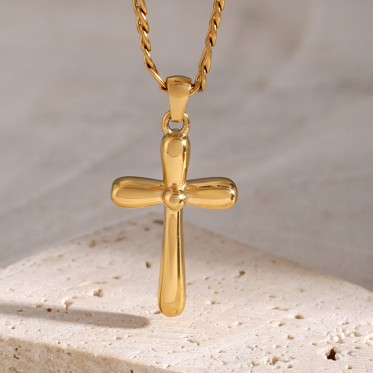 Stainless Steel Cross Necklace-Bijou Crush