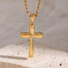 Stainless Steel Cross Necklace-Bijou Crush