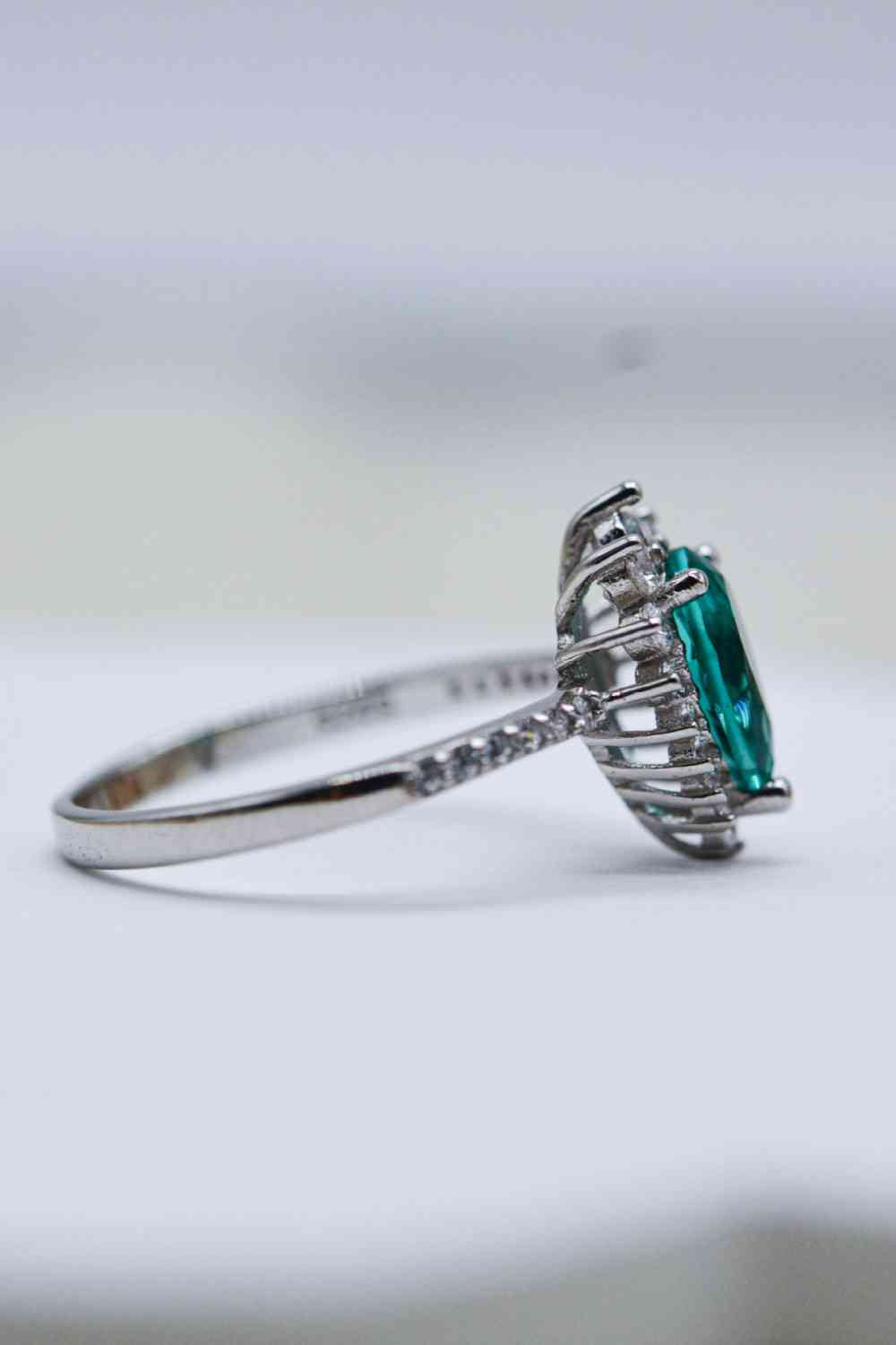 Paraiba Blue Zircon Pear Shape Ring-Bijou Crush