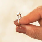 Heart Shape Cross Inlaid Zircon Open Ring-Bijou Crush