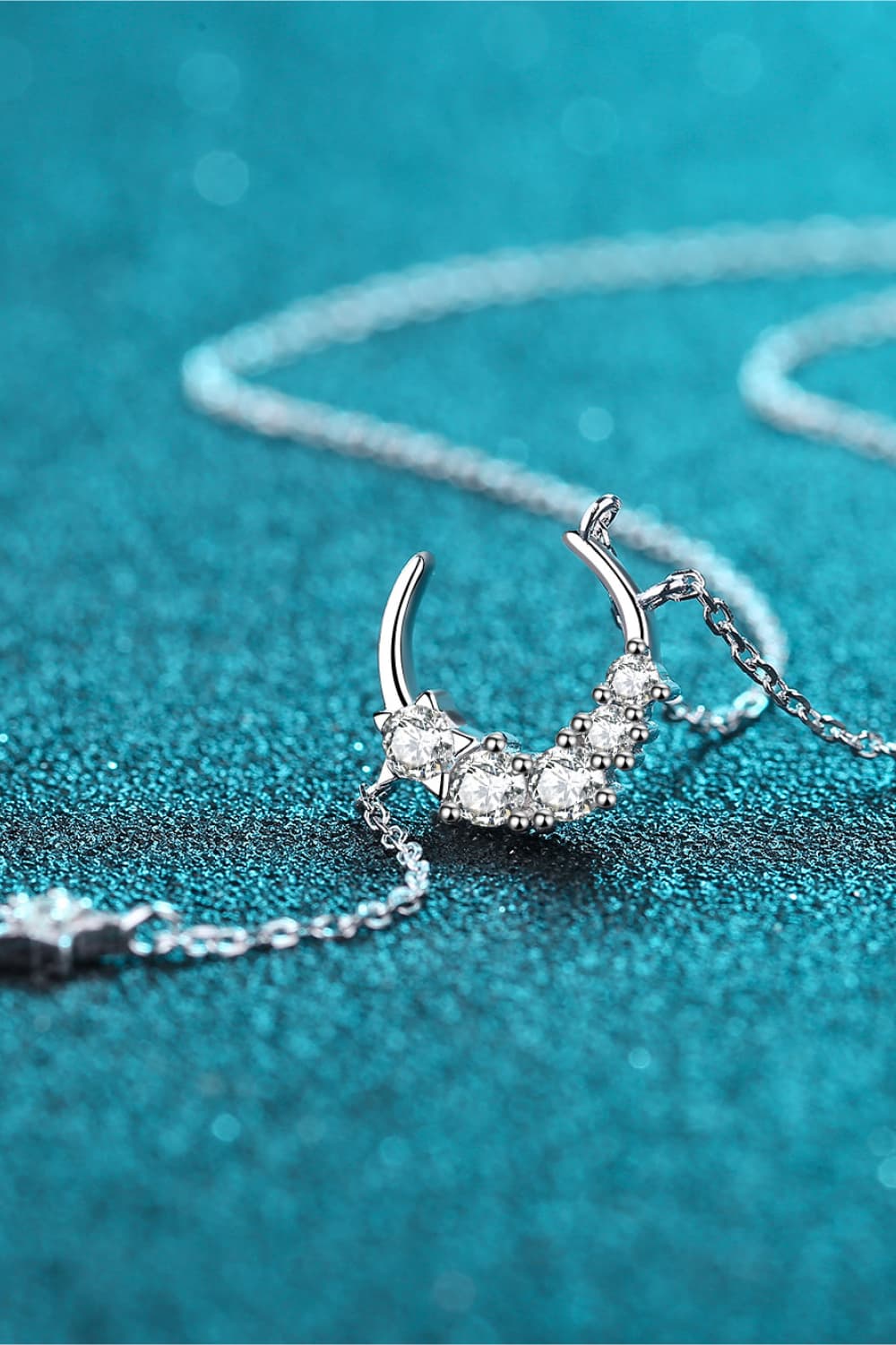 Star & Moon Moissanite Necklace-Bijou Crush