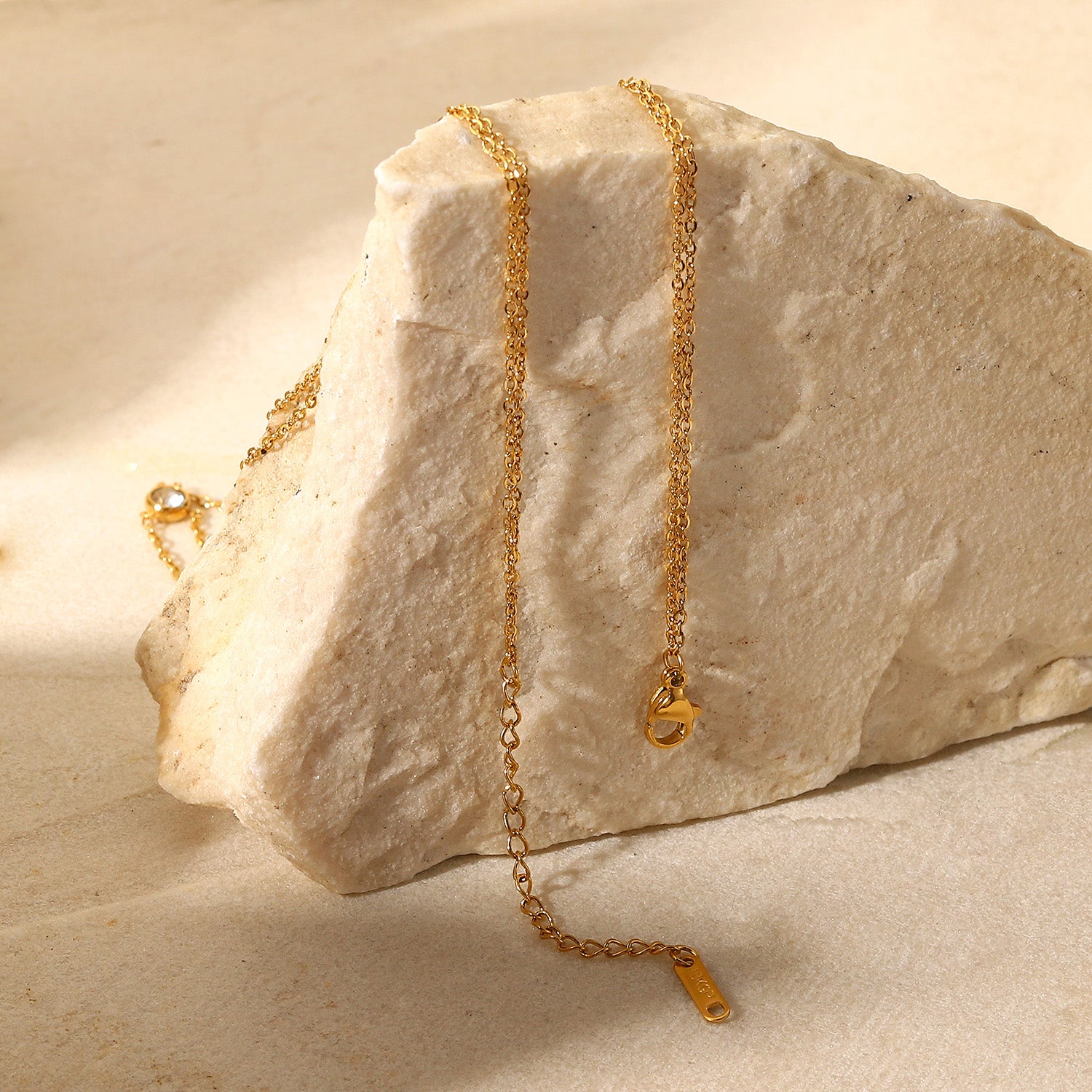 Stainless Steel Zircon Double-Layered Necklace-Bijou Crush