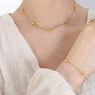 Titanium Steel Zircon Heart Necklace-Bijou Crush