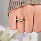Crisscross Gold-Plated 925 Sterling Silver Ring-Bijou Crush