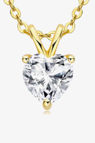 1 Carat Moissanite Heart-Shaped Pendant Necklace-Bijou Crush