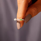 Flower Shape 925 Sterling Silver Zircon Ring-Bijou Crush