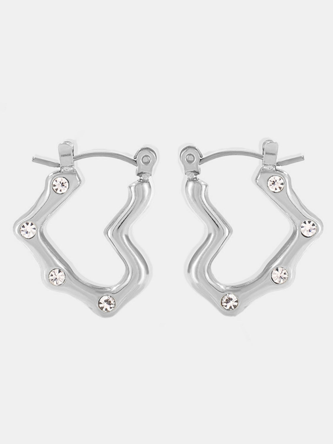 Stainless Steel Heart Earrings-Bijou Crush